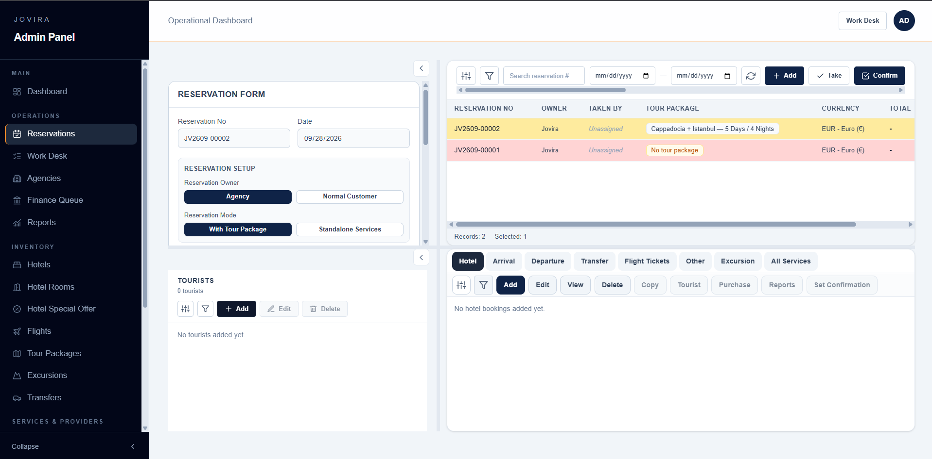 Jovira: Travel Agency Operations Platform